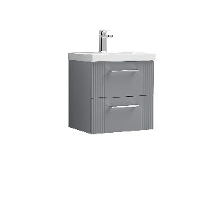 500mm Wall Hung 2 Drawer Vanity & Basin 3