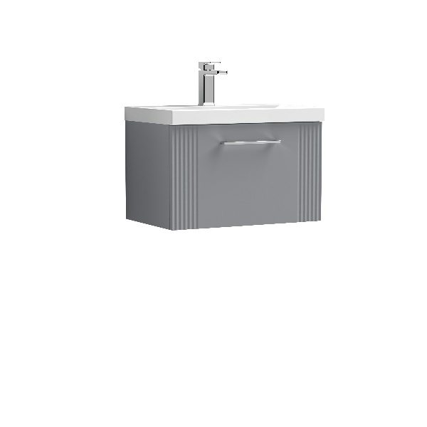 600mm Wall Hung Single Drawer Vanity & Basin 3