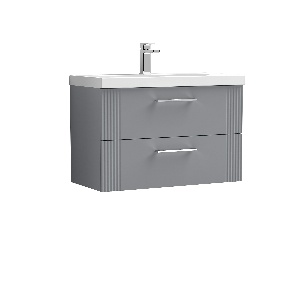 800mm Wall Hung 2 Drawer Vanity & Basin 1