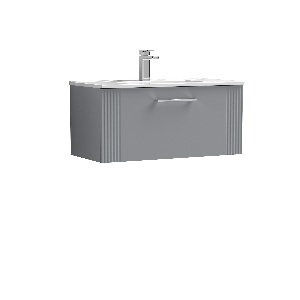 800mm Wall Hung Single Drawer Vanity & Basin 2