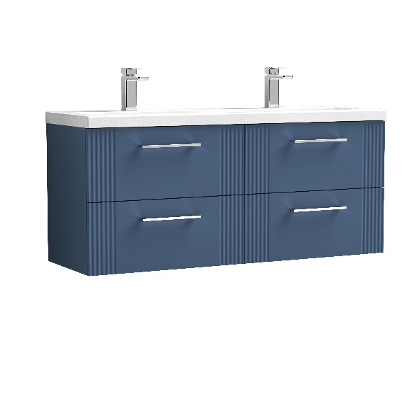 1200mm Wall Hung 4 Drawer Vanity & Double Basin