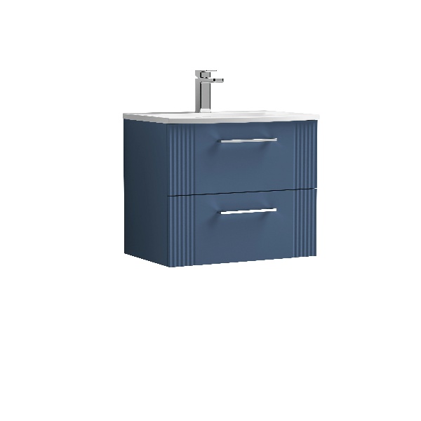 600mm Wall Hung 2 Drawer Vanity & Basin 4