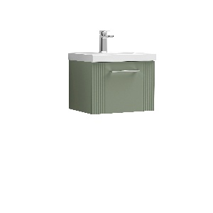 500mm Wall Hung Single Drawer Vanity & Basin 1