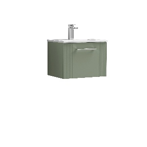 500mm Wall Hung Single Drawer Vanity & Basin 2