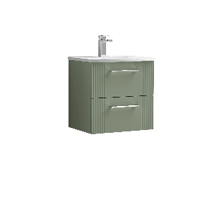 500mm Wall Hung 2 Drawer Vanity & Basin 4