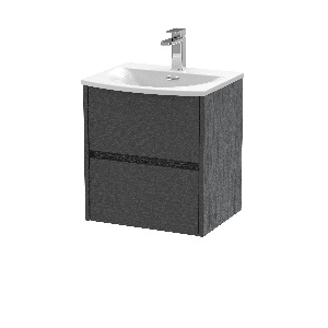 500mm Wall Hung 2 Drawer Unit & Basin 4