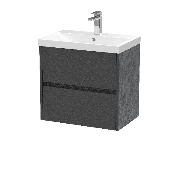 600mm Wall Hung 2 Drawer Unit & Basin 3