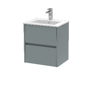 500mm Wall Hung 2 Drawer Unit & Basin 2