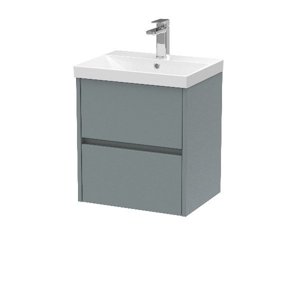 500mm Wall Hung 2 Drawer Unit & Basin 3