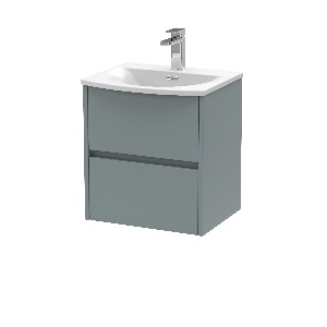 500mm Wall Hung 2 Drawer Unit & Basin 4