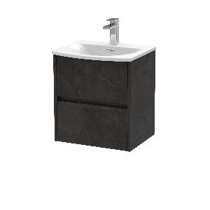 500mm Wall Hung 2 Drawer Unit & Basin 4