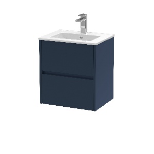 500mm Wall Hung 2-Drawer Unit & Basin 2