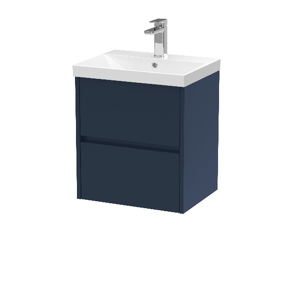 500mm Wall Hung 2-Drawer Unit & Basin 3