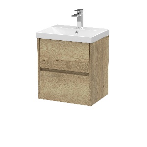 500mm Wall Hung 2 Drawer Unit & Basin 3