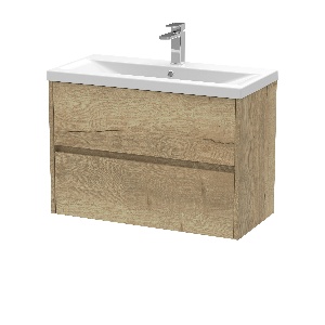 800mm Wall Hung 2 Drawer Unit & Basin 1