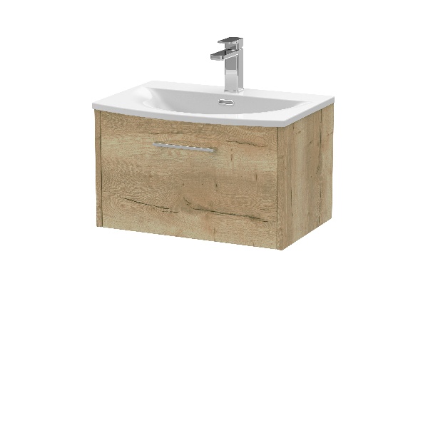 600mm Wall Hung Single Drawer Vanity & Basin 4