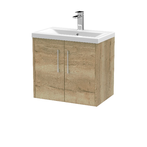 600mm Wall Hung 2 Door Vanity & Basin 1