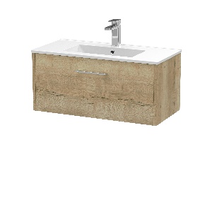 800mm Wall Hung Single Drawer Vanity & Basin 2