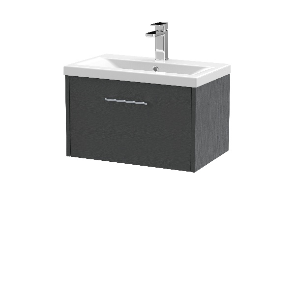 600mm Wall Hung Single Drawer Vanity & Basin 1