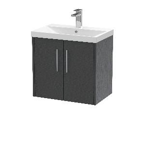 600mm Wall Hung 2 Door Vanity & Basin 3