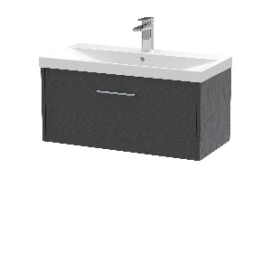 800mm Wall Hung Single Drawer Vanity & Basin 3