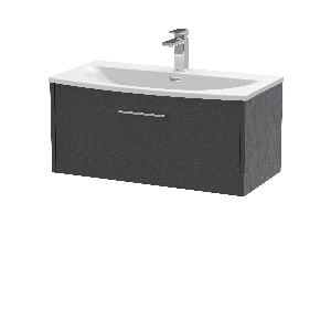 800mm Wall Hung Single Drawer Vanity & Basin 4