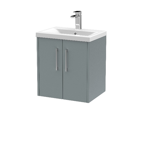 500mm Wall Hung 2 Door Vanity & Basin 1