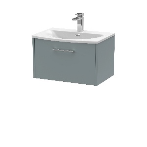 600mm Wall Hung Single Drawer Vanity & Basin 4