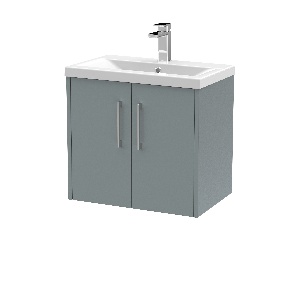 600mm Wall Hung 2 Door Vanity & Basin 1