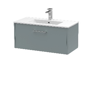 800mm Wall Hung Single Drawer Vanity & Basin 2