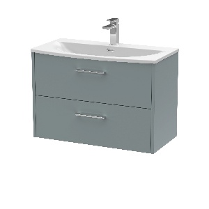 800mm Wall Hung 2 Drawer Vanity & Basin 4