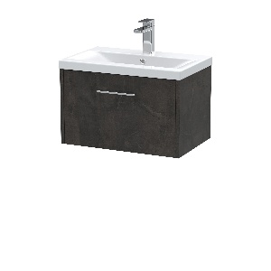 600mm Wall Hung 1 Drawer Vanity & Basin 1