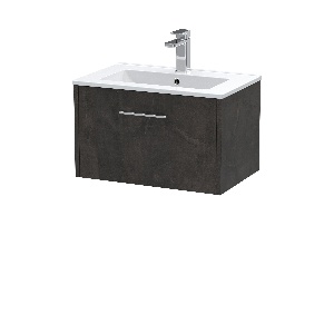 600mm Wall Hung 1 Drawer Vanity & Basin 2