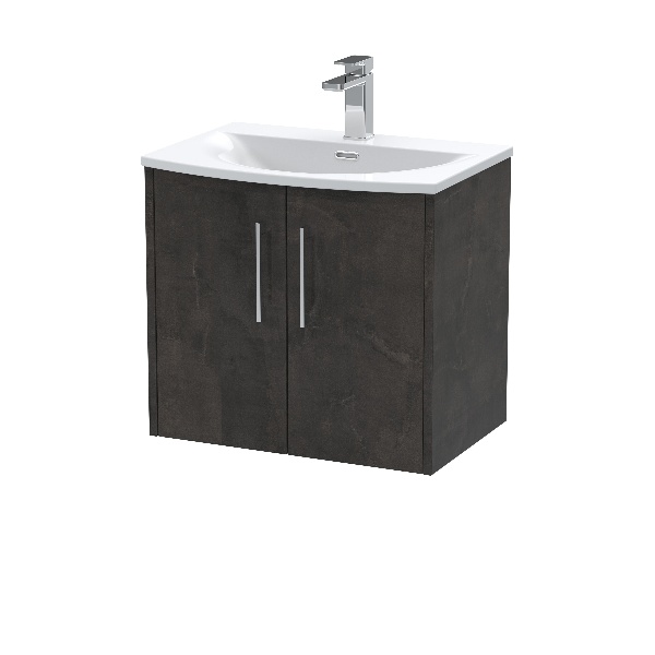 600mm Wall Hung 2 Door Vanity & Basin 4