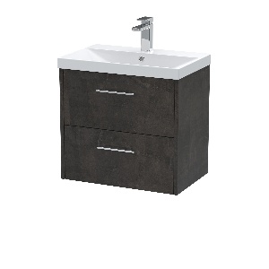 600mm Wall Hung 2 Drawer Vanity & Basin 3