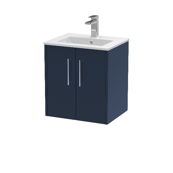 500mm Wall Hung 2-Door Vanity & Basin 2