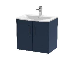 600mm Wall Hung 2-Door Vanity & Basin 4