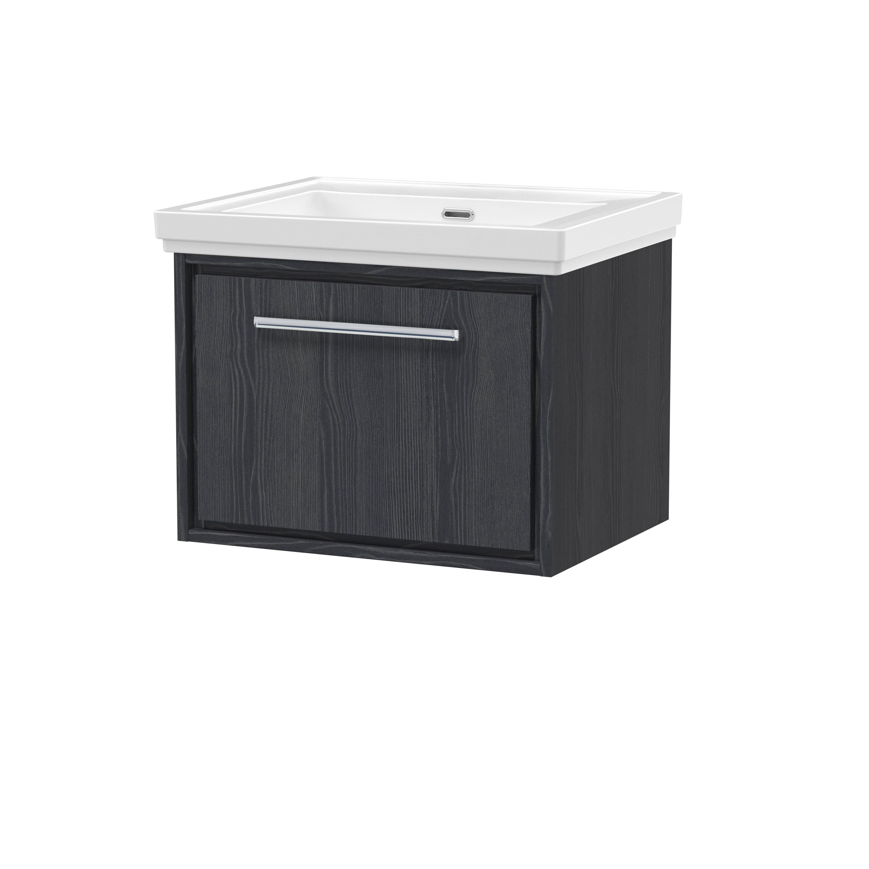 600mm Wall Hung Single Drawer Vanity with Basin - 0 Tap Hole