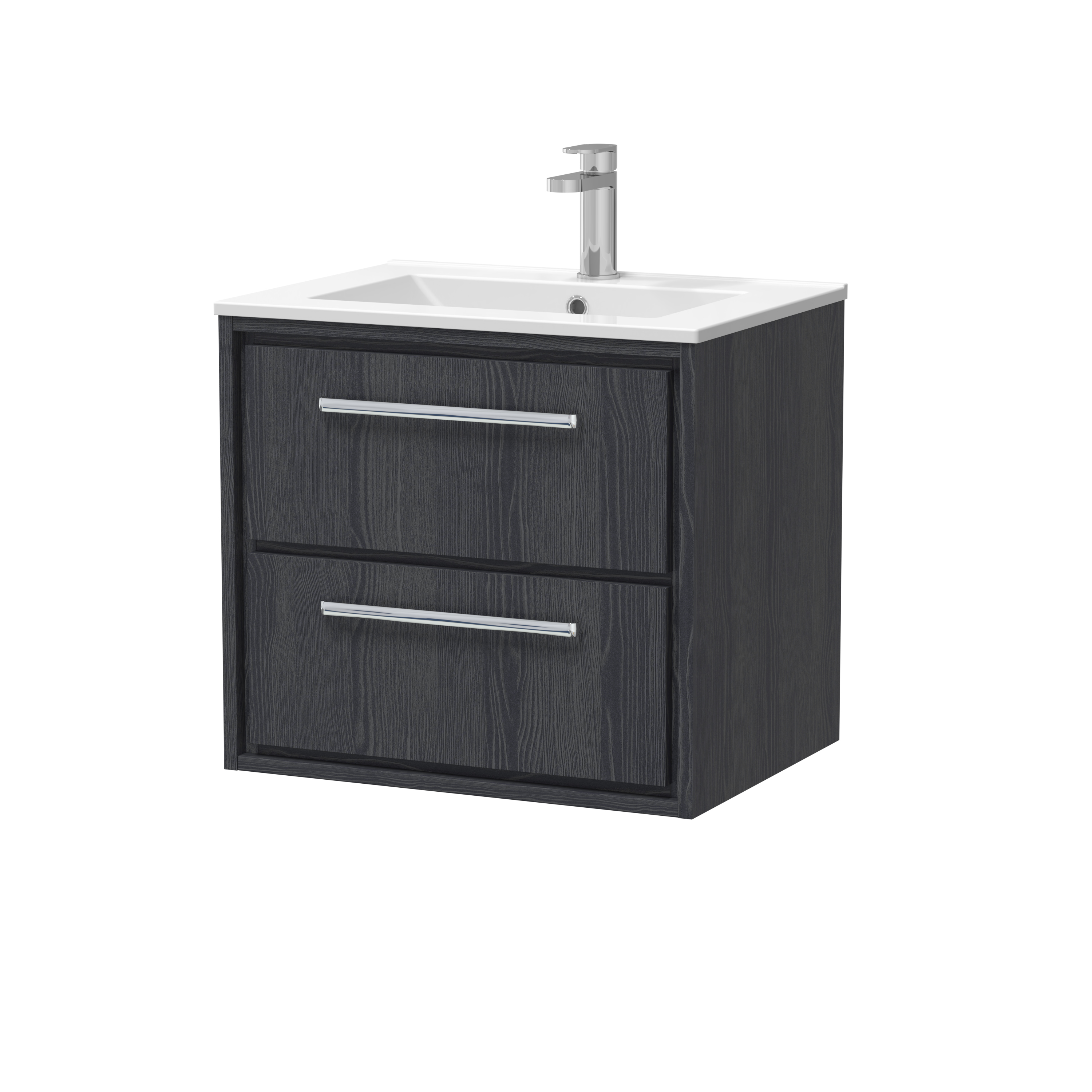 600mm Wall Hung 2-Drawer Vanity with Basin - 1 Tap Hole