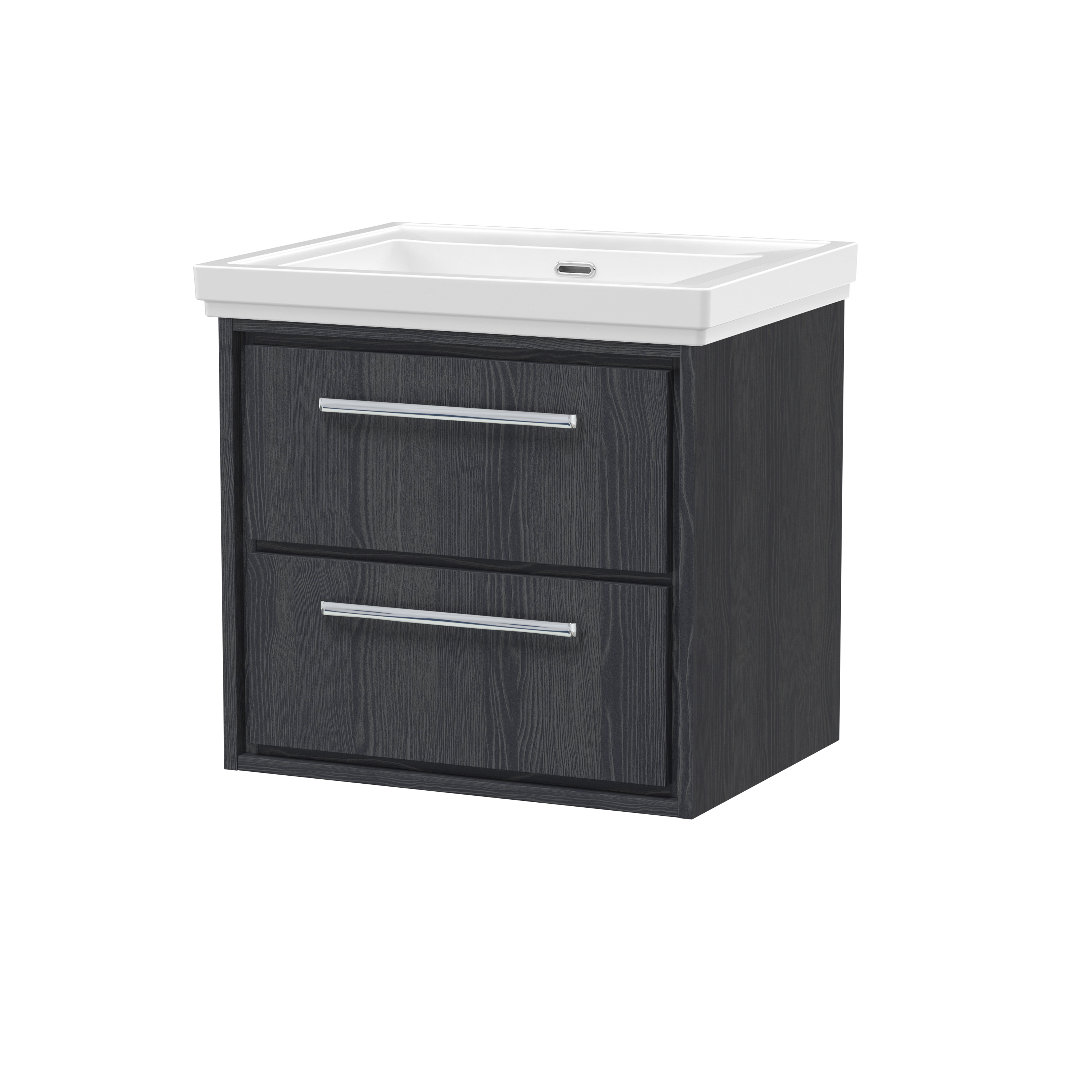 600mm Wall Hung 2-Drawer Vanity with Basin - 0 Tap Hole