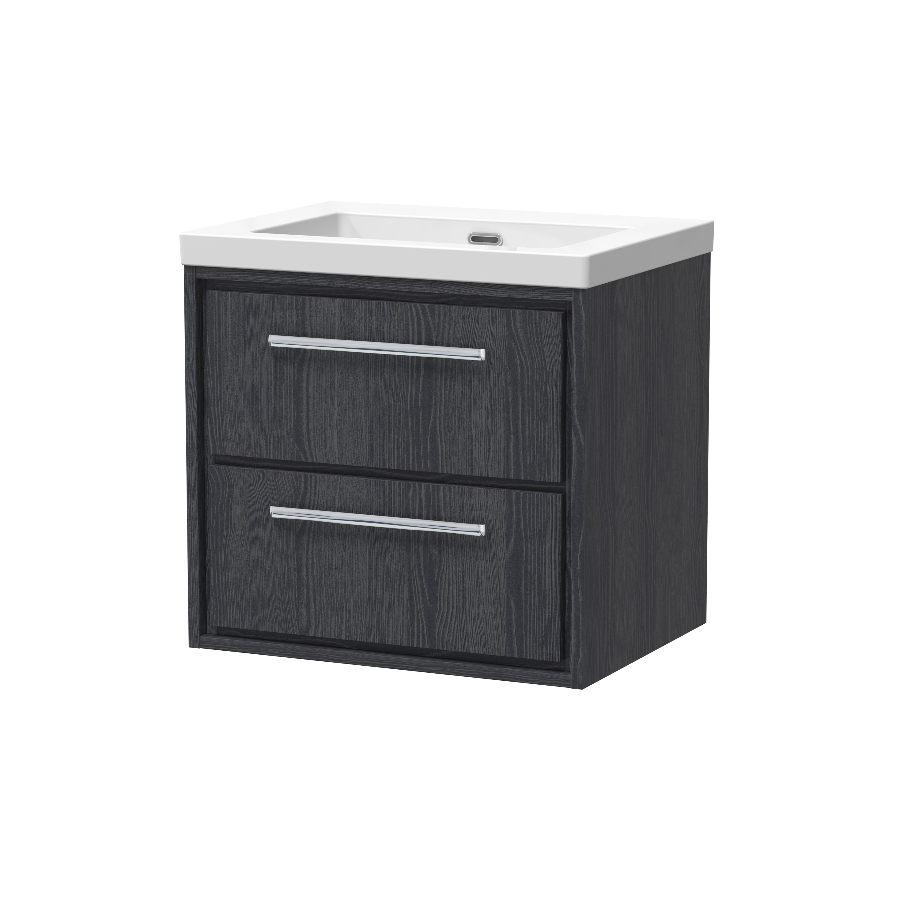 600mm Wall Hung 2-Drawer Vanity with Basin - 0 Tap Hole