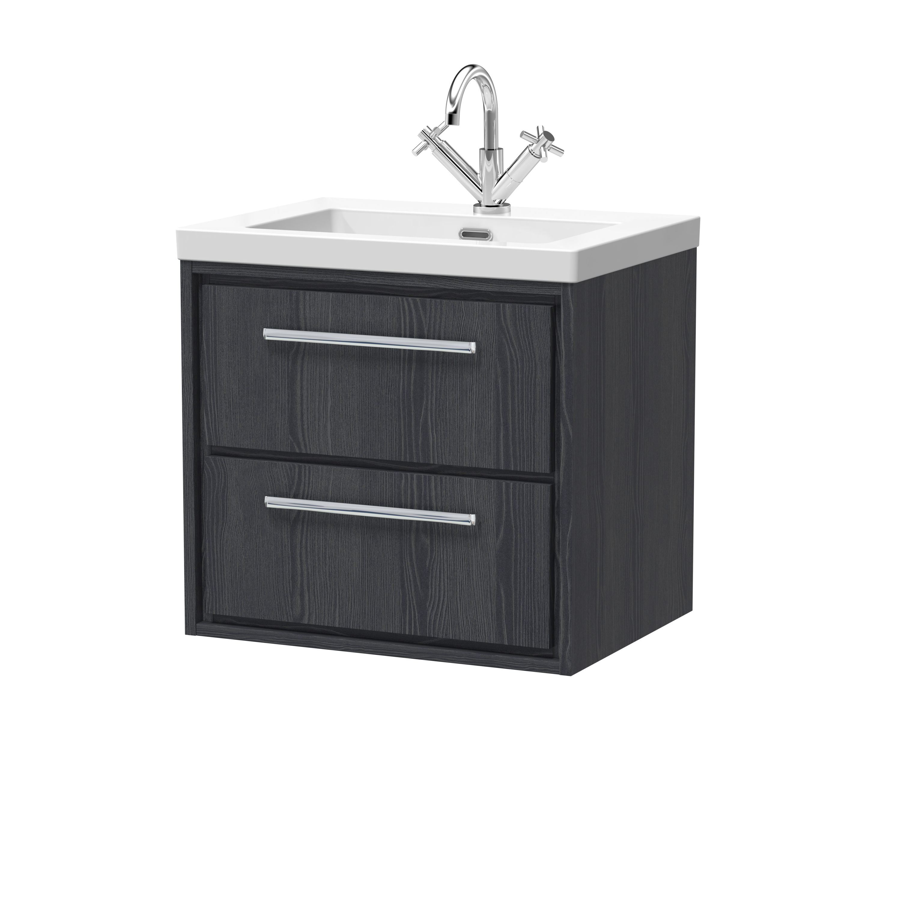 600mm Wall Hung 2-Drawer Vanity with Basin - 1 Tap Hole