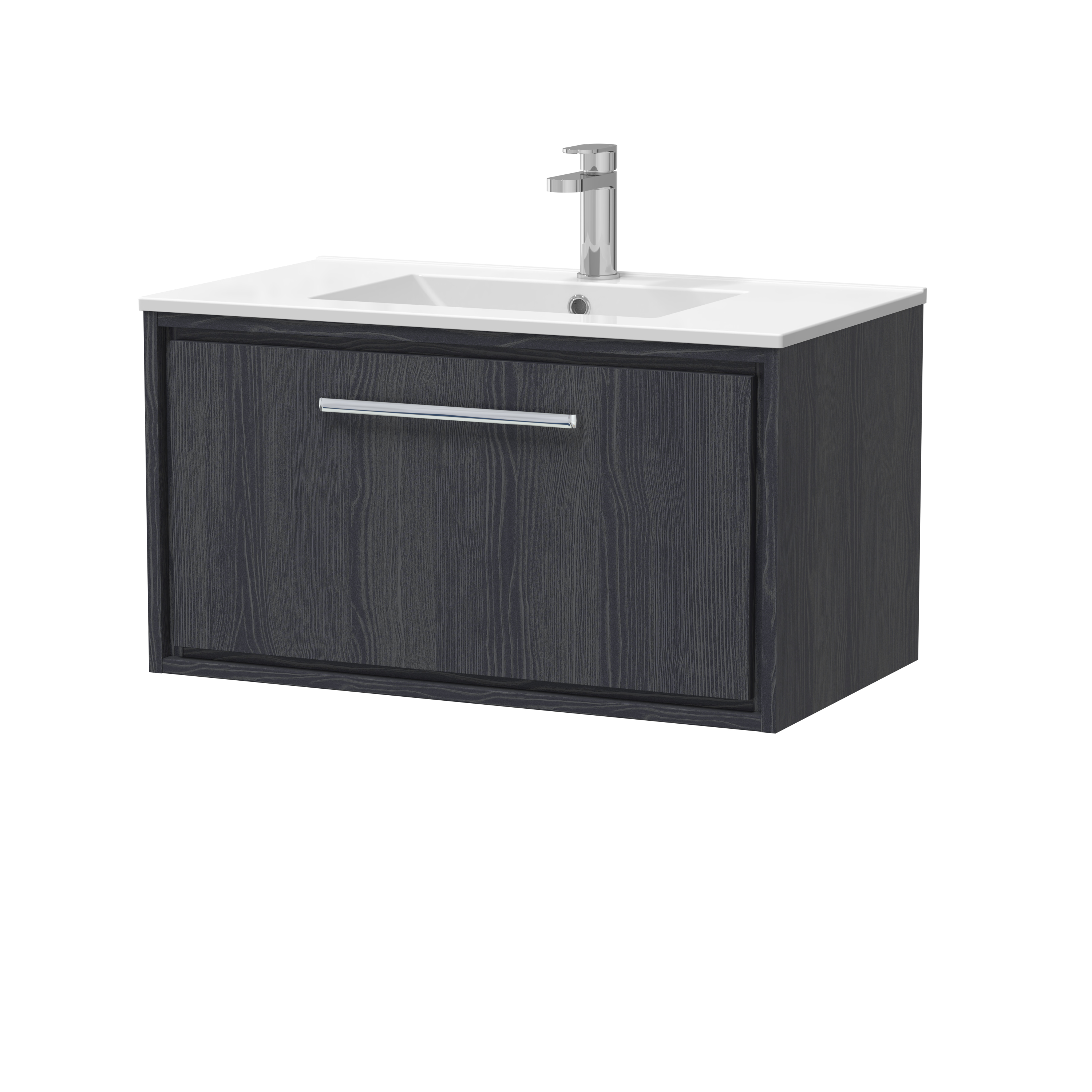 800mm Wall Hung Single Drawer Vanity with Basin - 1 Tap Hole