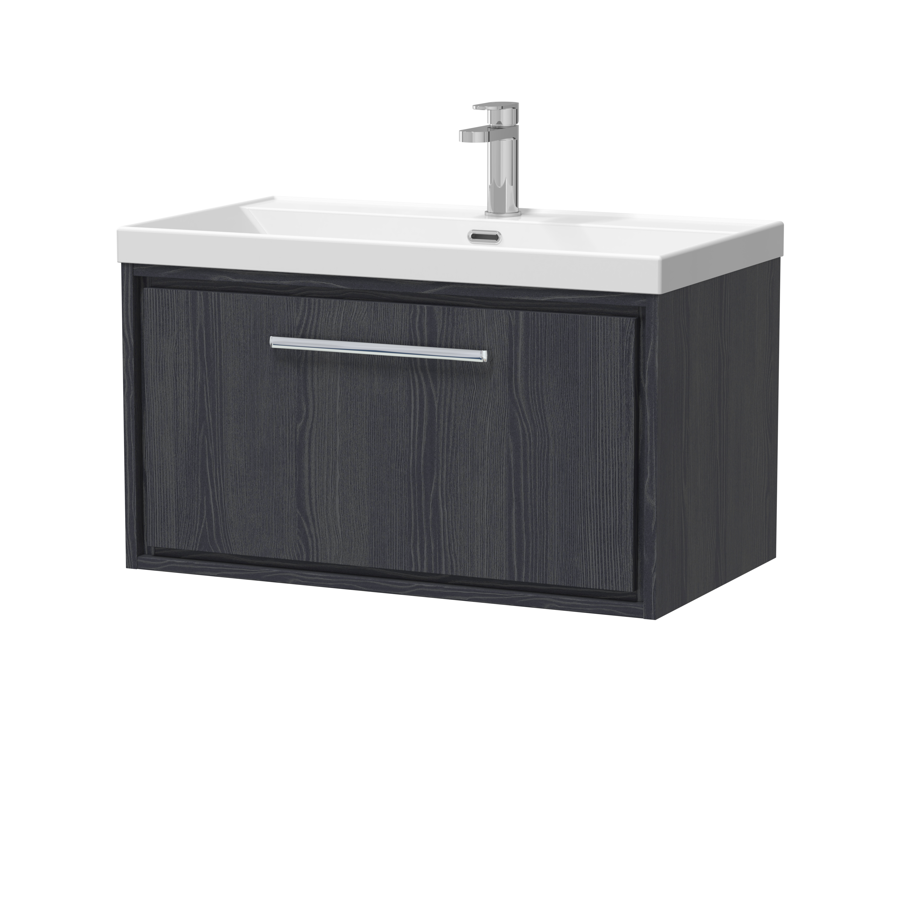 800mm Wall Hung Single Drawer Vanity with Basin - 1 Tap Hole