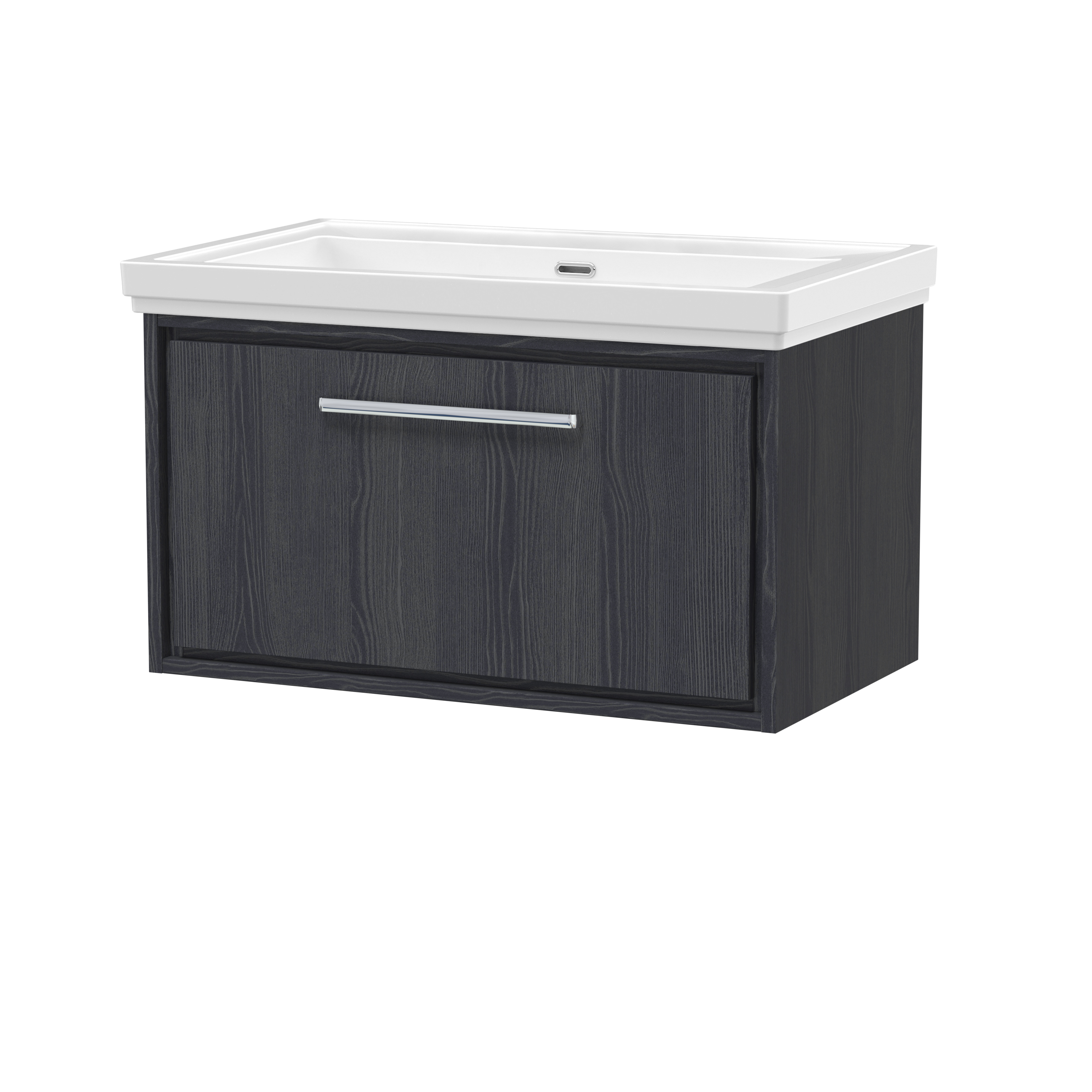 800mm Wall Hung Single Drawer Vanity with Basin - 0 Tap Hole