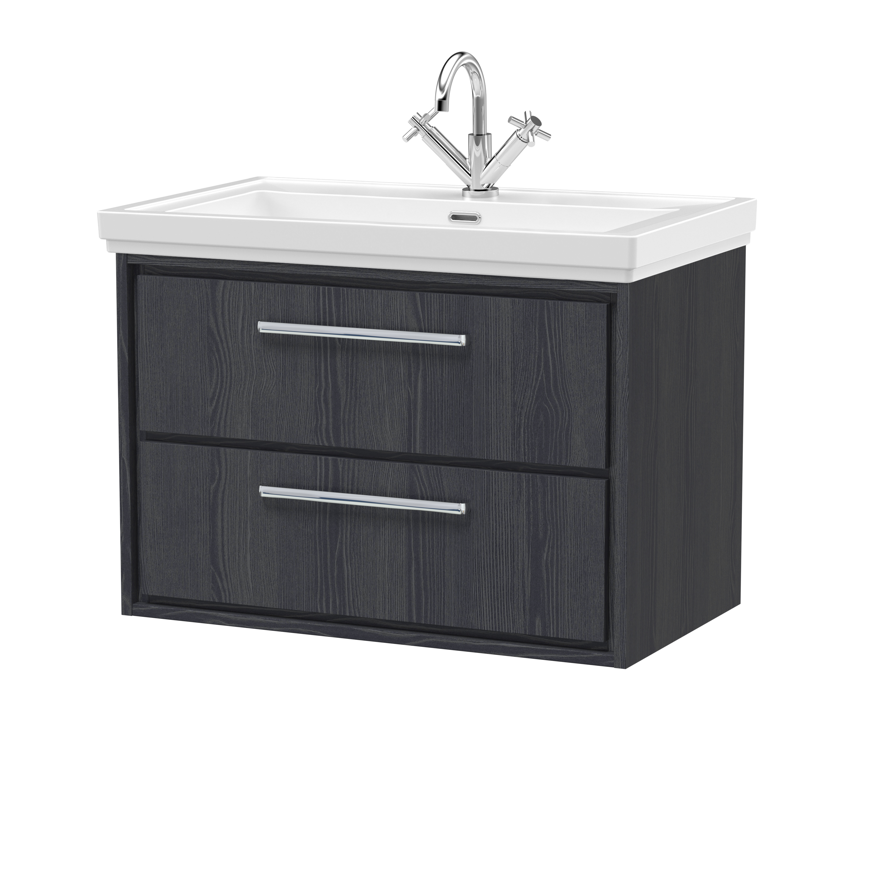 800mm Wall Hung 2-Drawer Vanity with Basin - 1 Tap Hole