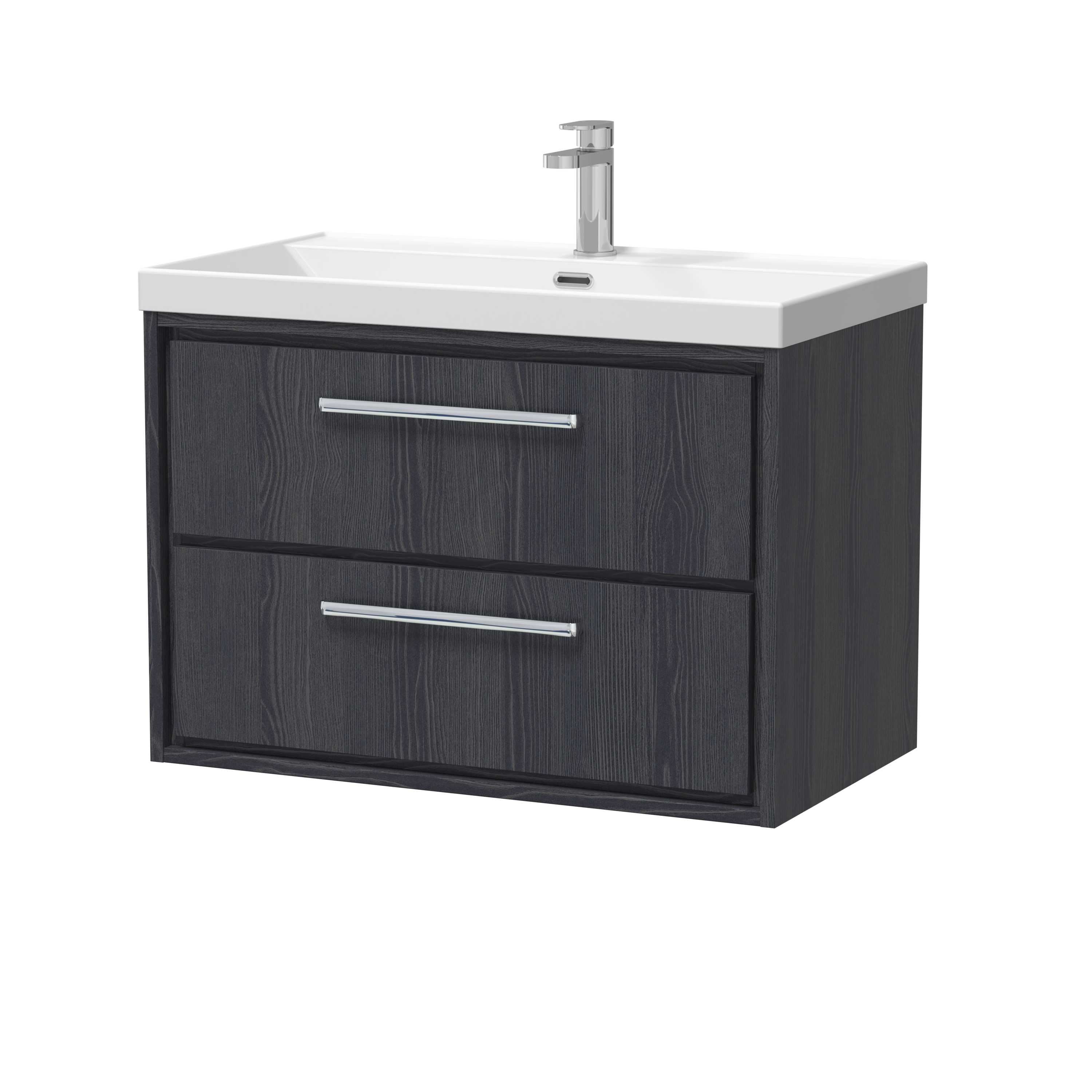 800mm Wall Hung 2-Drawer Vanity with Basin - 1 Tap Hole