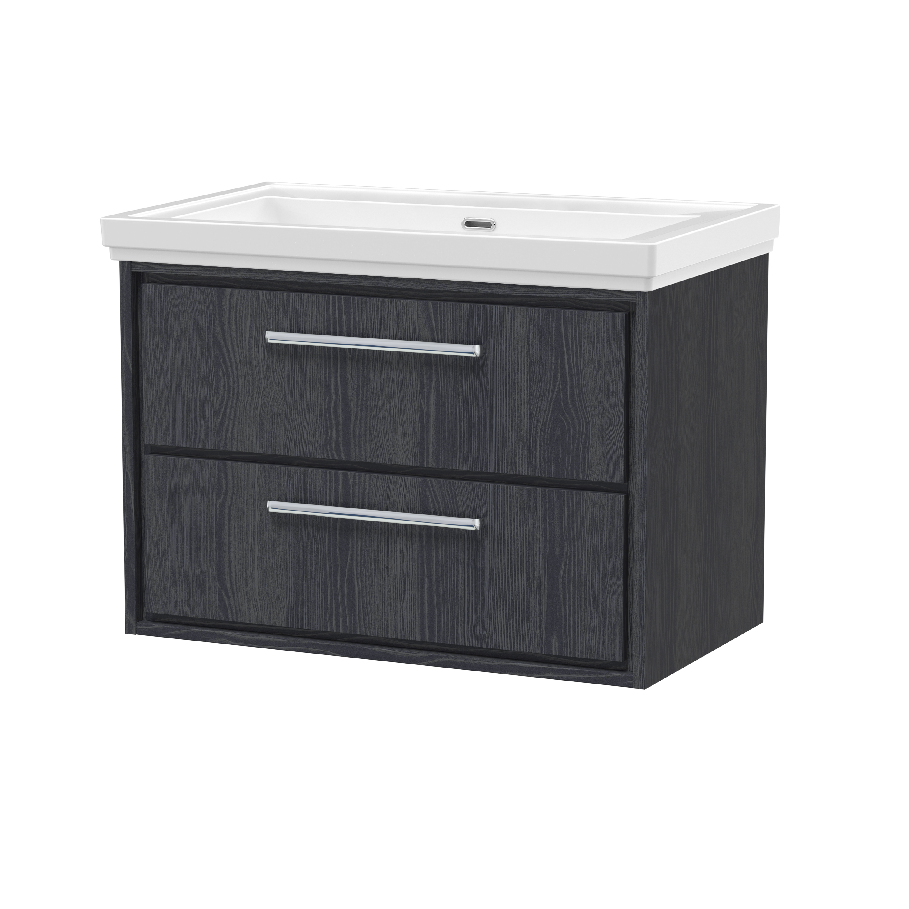 800mm Wall Hung 2-Drawer Vanity with Basin - 0 Tap Hole