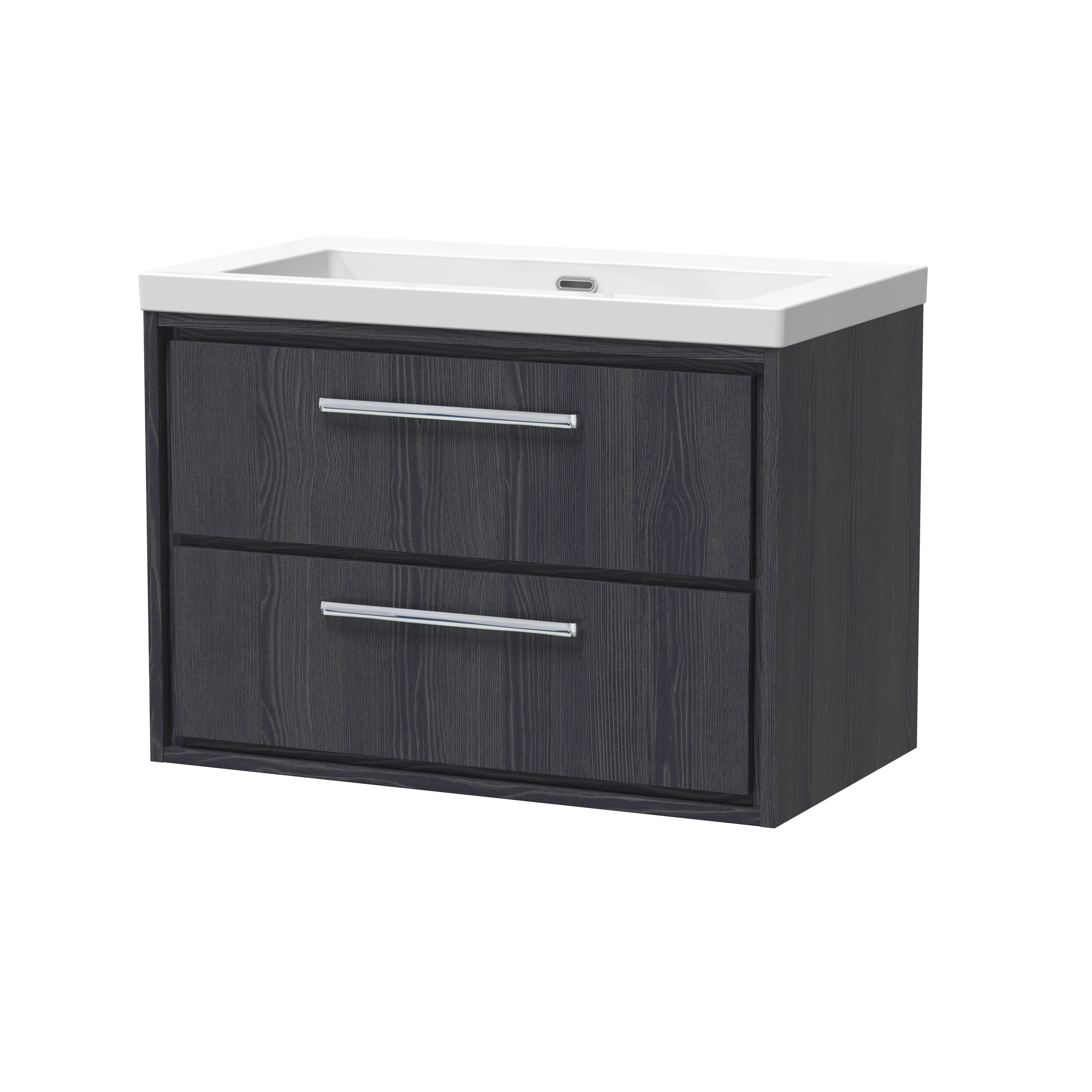 800mm Wall Hung 2-Drawer Vanity with Basin - 0 Tap Hole