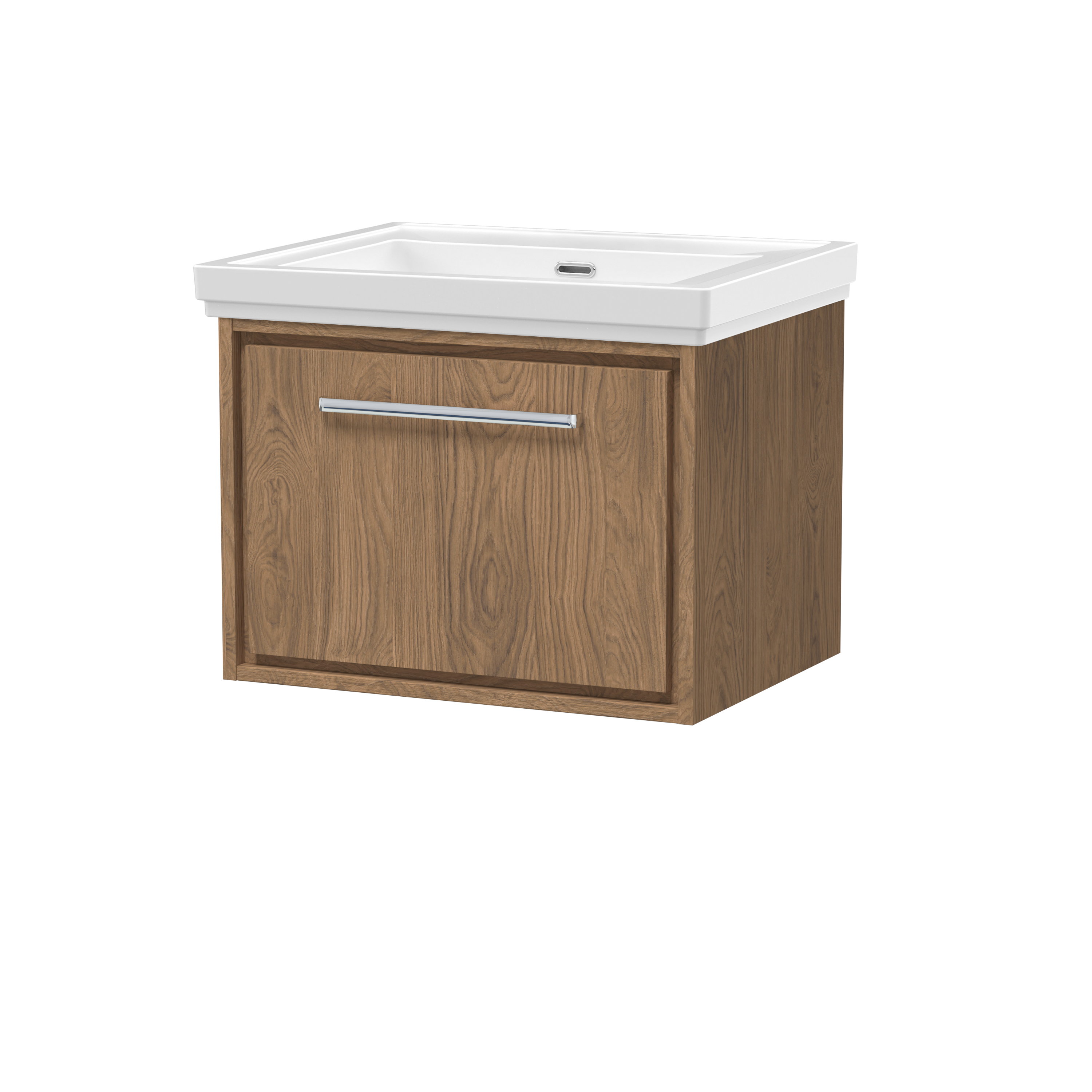 600mm Wall Hung Single Drawer Vanity with Basin - 0 Tap Hole